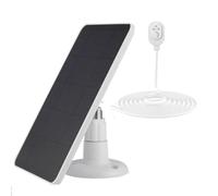 MuchLuckystar Panel solar monocristalino de 4 W para Arlo Pro 4/Ultra 2/Pro 3/Pro 5S, cargador de cámara de seguridad de 5 V con cable, color blanco