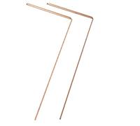 MuchLuckystar Paquete de 2 varillas de cobre 99.9% para búsqueda de agua, detección de oro, tesoros, caza, detector de metales, herramientas de sondeo de 12 pulgadas
