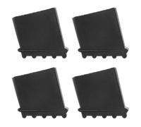 MuchLuckystar Paquete de 4 almohadillas de goma antideslizantes para escaleras, 2,5 x 5 cm de diámetro interior, fundas antideslizantes para patas plegables telescópicas en espiga, color negro