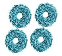 MuchLuckystar Paquete de 4 paños de repuesto para aspiradora Conga 11090 Spin Revolute Home&Wash Robot, almohadillas de microfibra para pelo de mascotas y