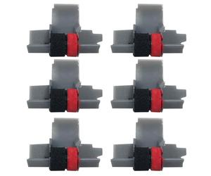 MuchLuckystar Paquete de 6 rodillos de tinta para calculadora IR-40T, color negro y rojo, compatibles con Sanyo CX5322DP, Seiko M42T, Citizen CX123, EL2626