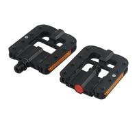 MuchLuckystar Pedales plegables de aleación de aluminio, diseño de plegado rápido con una sola mano con reflectores antideslizantes, rosca de 14 mm para bicicleta de carretera MTB, par (plateado)