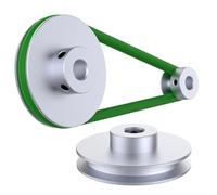 MuchLuckystar Polea de aluminio con ranura en V para correa redonda de 6 mm, OD 20-80 mm, mecanizado CNC con tornillo prisionero para motor para transmisión de mini husillo