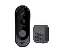 MuchLuckystar Timbre inalámbrico con video para control de aplicaciones Tuya, almacenamiento en la nube, soporte SD, resistente a la intemperie, sistema de intercomunicación al aire libre, negro, 16 x