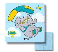 Muchmellow Puzzle de Silicona para Niños, Juego Educativo Made in Italy para el Desarrollo Cognitivo, Lavable, Irrompible, No Tóxico, Sin Plástico, Sin BPA, Apto para Lavavajillas (león)