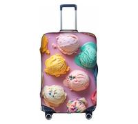 Mucho Cubierta De Equipaje De Helado Colorido Elástico Lavable Stretch Protector Anti Rayas Cubierta De Viaje, Blanco, Pequeño, Blanco, S, blanco, small