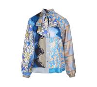 Mucho Gusto Blouse St. Tropez Patchwork Blouse Blue Talla: S | Camisas Outlet | Mujer | Azul