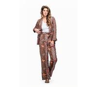 Mucho Gusto Pants Moon Panter With Butterflies Camel Talla: L | Pantalones Rectos Outlet | Mujer | Marrón