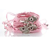 Mucho más Fallen Saint 10 de gran tamaño para con cuentas de ojos malvados color rosa y de la cadena de pulseras de del encanto de la joyería de la Cábala de la suerte