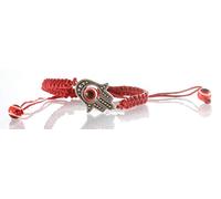 Mucho más Fallen Saint de gran tamaño 1 con cuentas de ojos malvados negro y rojo de las pulseras del encanto de las cuerdas de Cábala de la suerte de la joyería de la