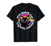 Mucho más gay de lo planeado originalmente, Black Cat LGBTQ Pride Camiseta