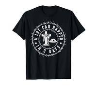 Mucho puede suceder en 3 días Día de Pascua Jesús Cruz Cristiano Camiseta
