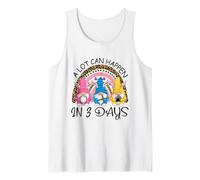 Mucho Puede suceder en 3 días Gnomos Rainbow Ester Day Camiseta sin Mangas