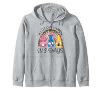 Mucho Puede suceder en 3 días Gnomos Rainbow Ester Day Sudadera con Capucha