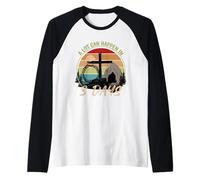 Mucho Puede suceder en 3 días Reto Vintage Christian Easter Day Camiseta Manga Raglan