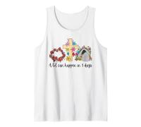 Mucho Puede suceder en 3 días Reto Vintage Floral Día de Pascua Camiseta sin Mangas