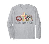Mucho Puede suceder en 3 días Reto Vintage Floral Día de Pascua Manga Larga