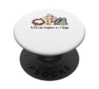 Mucho Puede suceder en 3 días Reto Vintage Floral Día de Pascua PopSockets PopGrip Adhesivo