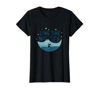 Mucho Tiempo sin mar: Aventura lúdica de Ballena oceánica Camiseta, Mujer, Negro, XXL