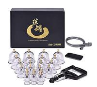 MUCHOO Juego de ventosas profesional chino de acupuntura con ventosas de hijama con bomba magnética al vacío, kit de masaje de ventosas para celulitis, 22 tazas