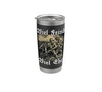 Muchos enemigos, mucho honor Georg von Frundsberg Vaso térmico de acero inoxidable de doble pared