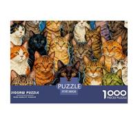 Muchos Gatos Puzle 1000 Piezas - Reto para Mentes Inquietas, Encaje Preciso, Decoración, 38x26cm/1000pcs