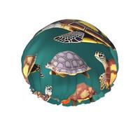 Muchos gorros de ducha de tortugas marinas de animales con una doble capa de mantienen tu cabello bien ya sea que los uses mientras te duchas o te bañas.