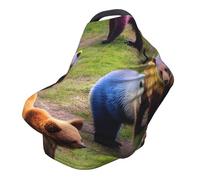 Muchos osos coloridos osos cubierta superior para silla de lactancia, toldo de privacidad para recién nacidos y nuevas mamás, perfecto para silla alta