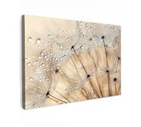 MuchoWow© Cuadros Decoracion Salon Modernos 120x80 cm Dormitorios Cuadro Decorativos de Salon Lienzos Decorativo Decoración Modernos Cabecero Cama Diente de León - Abstracto - Naturaleza - Beige