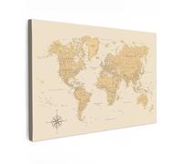 MuchoWow© Cuadros Decoracion Salon Modernos 120x80 cm para Dormitorios Cuadro Decorativos de Salon Lienzos Decorativo Pared Decoracion Dormitorio Matrimonio Mapa - Preciso - Claro