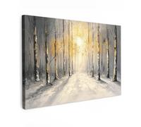 MuchoWow© Cuadros Decoracion Salon Modernos 120x80 cm para Dormitorios Cuadro Decorativos de Salon Lienzos Decorativo Pared Decoracion Dormitorio Matrimonio Invierno - Nieve - Naturaleza