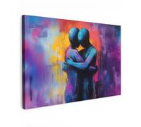 MuchoWow© Cuadros Decoracion Salon Modernos 30x20 cm para Dormitorios Cuadro Decorativos de Salon Lienzos Decorativo Pared Decoracion Dormitorio Matrimonio Abrazar - Cuerpos - Púrpura