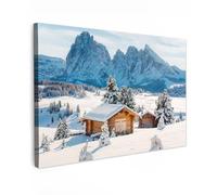 MuchoWow© Cuadros Decoracion Salon Modernos 30x20 cm para Dormitorios Cuadro Decorativos de Salon Lienzos Decorativo Pared Decoracion Dormitorio Matrimonio Invierno - Cabaña - Montaña - Vista
