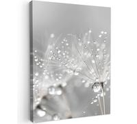 MuchoWow© Cuadros Decoracion Salon Modernos 30x40 cm para Dormitorios Cuadro Decorativos de Salon Lienzos Decorativo Canvas Wall Art Decoracion Modernos Diente de león - Gotas de agua - Moderno