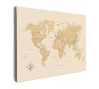 MuchoWow© Cuadros Decoracion Salon Modernos 40x30 cm para Dormitorios Cuadro Decorativos de Salon Lienzos Decorativo Pared Decoracion Dormitorio Matrimonio Mapa - Preciso - Claro