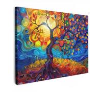 MuchoWow© Cuadros Decoracion Salon Modernos 40x30 cm para Dormitorios Cuadro Decorativos de Salon Lienzos Decorativo Pared Decoracion Dormitorio Matrimonio Abstracto - Árbol de la vida