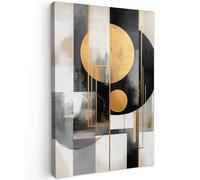 MuchoWow© Cuadros Decoracion Salon Modernos 60x90 cm para Dormitorios Cuadro Decorativos de Salon Lienzos Decorativo Pictures for Living Room Decorarivos Abstracto - Oro - Plata - Moderno