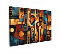 MuchoWow© Cuadros Decoracion Salon Modernos 90x60 cm para Dormitorios Cuadro Decorativos de Salon Lienzos Decorativo Pared Decoracion Lienzo Modernos Figuras - Abstracto - Símbolos