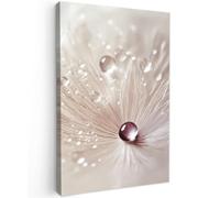 MuchoWow© Cuadros Decoracion Salon Modernos para Dormitorios Cuadro | 80x120 cm - Decorativos de Lienzos Decorativo Pictures for Living Room Decorarivos Flor - Abstracto - Blanco