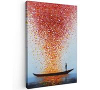MuchoWow© Cuadros Modernos Decorativos Lienzos | 40x60 cm Decoracion Salon Dormitorios Cabecero Cama Nube - Confeti - Barco - Superficie Acuática