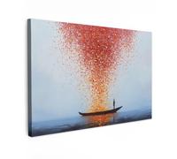 MuchoWow© Cuadros Modernos Decorativos Lienzos | 60x40 cm Decoracion Salon Dormitorios Cabecero Cama Nube - Confeti - Barco - Superficie Acuática