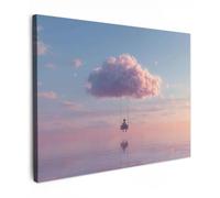 MuchoWow© Cuadros Modernos Decorativos Lienzos Canvas Wall Art | 40x30 cm Sala Dormitorios Nube - Columpio - Cielo Colorido