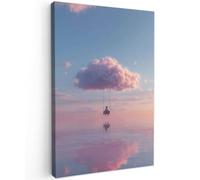 MuchoWow© Cuadros Modernos Decorativos Lienzos Canvas Wall Art | 60x90 cm Sala Dormitorios Nube - Columpio - Cielo Colorido