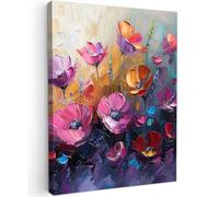 MuchoWow© Cuadros para Salon 60x80 cm Foto con Lienzo Canvas Laminas Cuadro Dormitorio Decoracion Hogar Pared Quadro Flores - Botánico - Arte - Rosa - Naturaleza