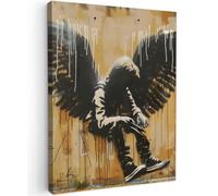 MuchoWow© Cuadros Salon Modernos 30x40 cm Lienzos de Fotos Pared Decoracion Habitacion Wall Art Lienzo Decoração Cuadro Graffiti - Arte - Alas - Arte callejero - Banksy