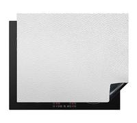 MuchoWow© Cubre Vitrocerámica - Protector Vitroceramica Induccion 65x52 cm - Tapa Vitroceramica - Protector de Vitroceramica Cuero - Textura - Aspecto Cuero - Blanco