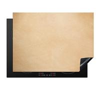 MuchoWow© Cubre Vitrocerámica - Protector Vitroceramica Induccion 70x52 cm - Tapa Vitroceramica - Protector de Vitroceramica Cuero - Textura - Aspecto cuero - Beige