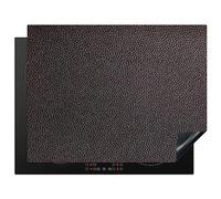 MuchoWow© Cubre Vitrocerámica - Protector Vitroceramica Induccion 77x59 cm - Tapa Vitroceramica - Protector de Vitroceramica Cuero - Aspecto Cuero - Negro - Luz