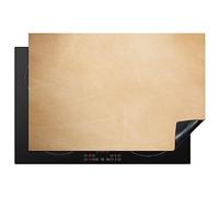 MuchoWow© Cubre Vitrocerámica - Protector Vitroceramica Induccion 78x52 cm - Tapa Vitroceramica - Protector de Vitroceramica Cuero - Textura - Aspecto cuero - Beige