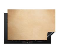 MuchoWow© Cubre Vitrocerámica - Protector Vitroceramica Induccion 80x52 cm - Tapa Vitroceramica - Protector de Vitroceramica Cuero - Textura - Aspecto cuero - Beige